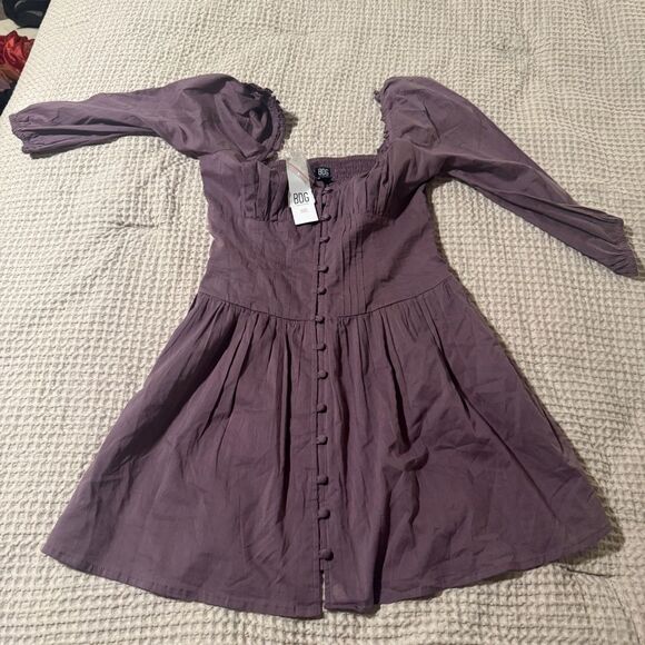 Urban Outfitters BDG Lydia Prairie Mini Dress Purple - Picture 2 of 2